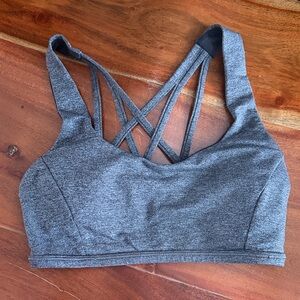 Lululemon size 4 Gray Strappy Sports Bra